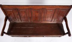 High Back Oak Tavern Bench - 4590754