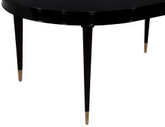High Gloss Black Lacquered Mahogany Dining Table - 2653891