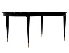 High Gloss Black Lacquered Mahogany Dining Table - 2653892