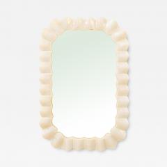 High Gloss Creamy Murano Glass Mirror - 3895574