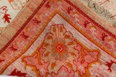 High Quaity Antique Turkish Oushak Botanic Handwoven Wool Rug - 2450504