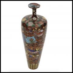 High Quality Antique Meiji Japanese Cloisonne Enamel Vase Kyoto School - 3902401