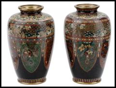 High Quality Japanese Meiji Cloisonne Enamel Vases - 3902135