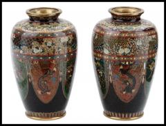 High Quality Japanese Meiji Cloisonne Enamel Vases - 3902142