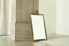 High Quality Neoclassical Louis XVI Style Mirror in Patinated Brass 1960s - 4582821