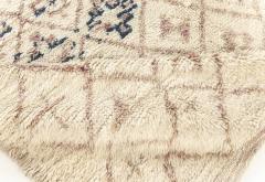 High Quality Vintage Moroccan Rug in Beige Blue Purple - 2441951