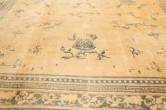 High quality Antique Indian Golden Yellow Handmade Wool Rug - 2453183