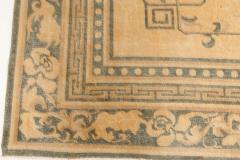 High quality Antique Indian Golden Yellow Handmade Wool Rug - 2453184