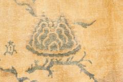High quality Antique Indian Golden Yellow Handmade Wool Rug - 2453185
