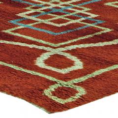 High quality Art Deco Red Brown Handmade Wool Rug - 2456231
