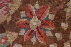 High quality Early 20th Century French Aubusson Brown Size Adjusted Rug - 4009180