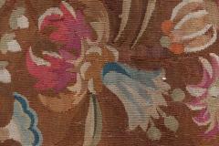 High quality Early 20th Century French Aubusson Brown Size Adjusted Rug - 4009181