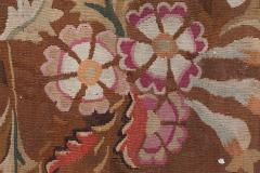 High quality Early 20th Century French Aubusson Brown Size Adjusted Rug - 4009183