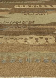 High quality French Art Deco Brown Handmade Wool Rug - 2455269