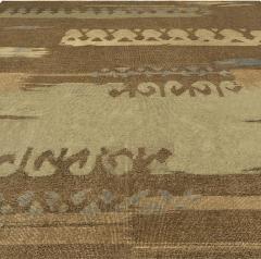 High quality French Art Deco Brown Handmade Wool Rug - 2455270