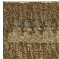High quality French Art Deco Brown Handmade Wool Rug - 2455271