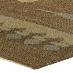 High quality French Art Deco Brown Handmade Wool Rug - 2455272
