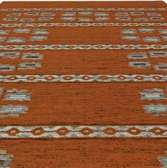 High quality Mid 20th century Swedish Brown Flat Weave Wool Rug - 2439972