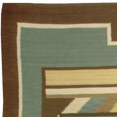 High quality Mid 20th century Swedish Green Handmade Wool Rug - 2439906