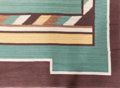 High quality Mid 20th century Swedish Green Handmade Wool Rug - 4122496