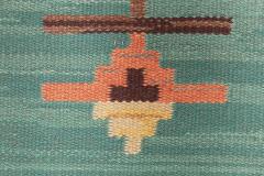 High quality Mid 20th century Swedish Green Handmade Wool Rug - 4122525