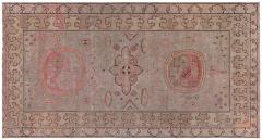 High quality Samarkand Brown Handwoven Wool Rug - 3875872
