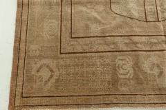 High quality Samarkand Handmade Wool Rug in Caramel and Brown - 2456445
