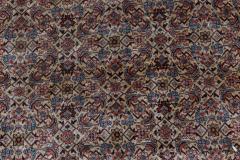 High quality Vintage Blue Brown Red and White Silk Rug - 2442789