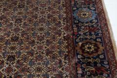 High quality Vintage Blue Brown Red and White Silk Rug - 2442790