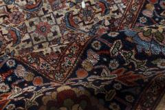 High quality Vintage Blue Brown Red and White Silk Rug - 2442791