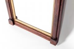 Highly Carved Mahogany Wood Gold Leaf Framed Hanging Mirror - 1038056