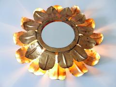 Highly Decorative Mid Century Modern Backlit Wall Mirror or Sconce Germany 1960s - 3356163