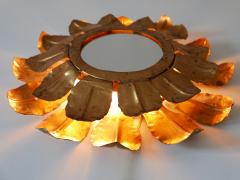 Highly Decorative Mid Century Modern Backlit Wall Mirror or Sconce Germany 1960s - 3356178