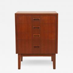 Highly Desirable Petite Four Drawer Scandinavian Modern Teak Cabinet - 3161099