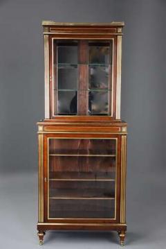 Highly decorative French Directoire style mahogany vitrine or display cabinet - 4756993