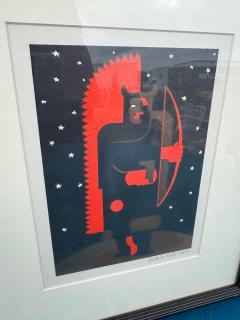 Hilaire Hiler Hilaire Hiler 1934 Silkscreen Print The Manitou  - 4523761