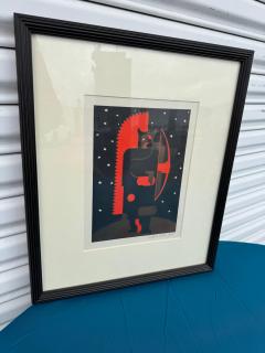 Hilaire Hiler Hilaire Hiler 1934 Silkscreen Print The Manitou  - 4523775