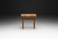 Hilding Nilsson Pine Side Table with Geometric Pattern by Hilding Nilsson Sweden 1960s - 4753656