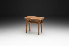 Hilding Nilsson Pine Side Table with Geometric Pattern by Hilding Nilsson Sweden 1960s - 4753657