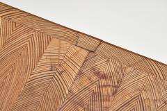 Hilding Nilsson Pine Side Table with Geometric Pattern by Hilding Nilsson Sweden 1960s - 4753663