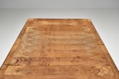 Hilding Nilsson Pine Side Table with Geometric Pattern by Hilding Nilsson Sweden 1960s - 4753664