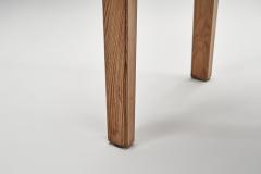 Hilding Nilsson Pine Side Table with Geometric Pattern by Hilding Nilsson Sweden 1960s - 4753666
