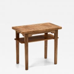 Hilding Nilsson Pine Side Table with Geometric Pattern by Hilding Nilsson Sweden 1960s - 4762237