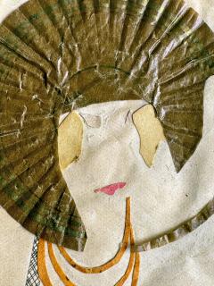 Hilla Rebay Three High Fashion Models in Avant garde Dress Cut Paper Collage - 4238477