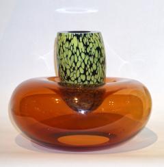 Hilton McConnico Hilton McConnico by Formia 1990s Italian Orange Murano Art Glass Vase - 1165388