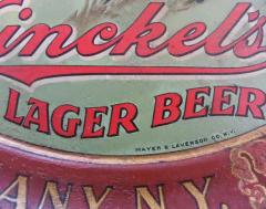 Hinkels Lager Beer Tin Advertising Tray Albany New York circa 1902 - 3008395