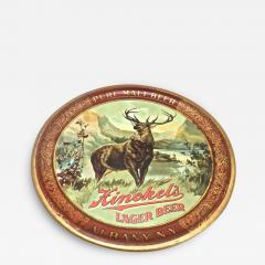 Hinkels Lager Beer Tin Advertising Tray Albany New York circa 1902 - 3010378