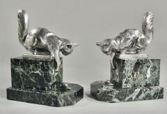 Hippolyte Fran ois Moreau Art Deco Bookends Sculpture of Cats by H Moreau - 1334157