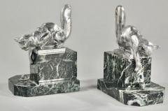Hippolyte Fran ois Moreau Art Deco Bookends Sculpture of Cats by H Moreau - 1334158