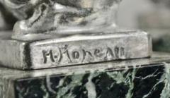 Hippolyte Fran ois Moreau Art Deco Bookends Sculpture of Cats by H Moreau - 1334159